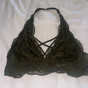 Adjustable halter lace bralette by pink